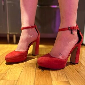 Coach Heels Red Size 7.5